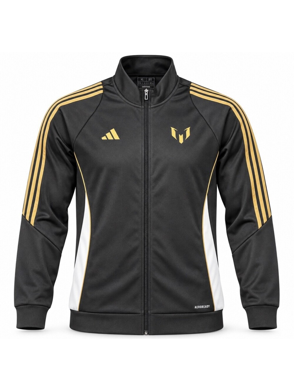 adidas Lionel Messi MLS MVP Track Jacket Men’s XL Black Gold Full Zip IZ2990 New